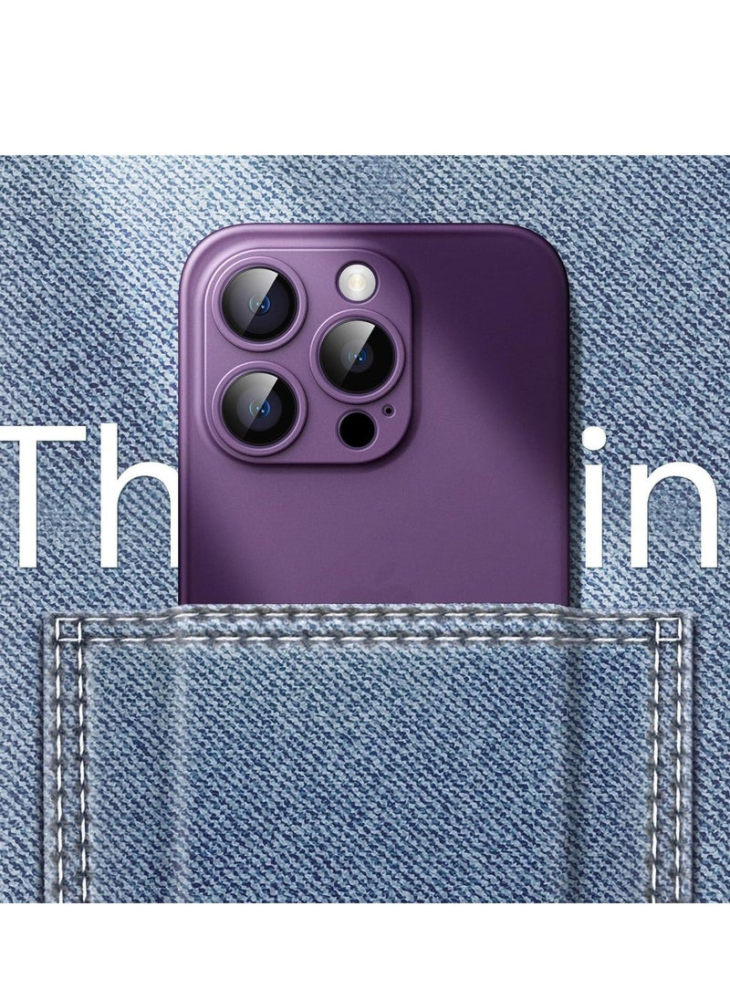 ELTRAZONE Ultra Slim (0.35mm Thin) Case for iPhone 14 Pro Max 6.7-Inch, Camera Lens Cover Full Protection, Lightweight Matte Finish PP Hard Minimalist Case, Support Wireless Charging (Deep Purple) - Image 5