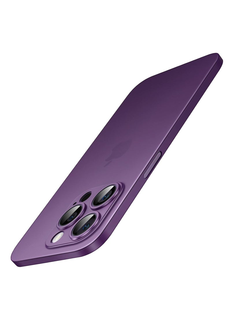 ELTRAZONE Ultra Slim (0.35mm Thin) Case for iPhone 14 Pro Max 6.7-Inch, Camera Lens Cover Full Protection, Lightweight Matte Finish PP Hard Minimalist Case, Support Wireless Charging (Deep Purple) - Image 1