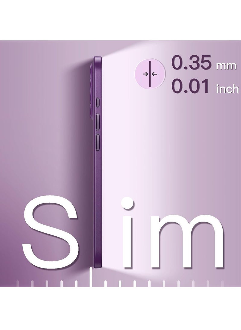 ELTRAZONE Ultra Slim (0.35mm Thin) Case for iPhone 14 Pro Max 6.7-Inch, Camera Lens Cover Full Protection, Lightweight Matte Finish PP Hard Minimalist Case, Support Wireless Charging (Deep Purple) - Image 3