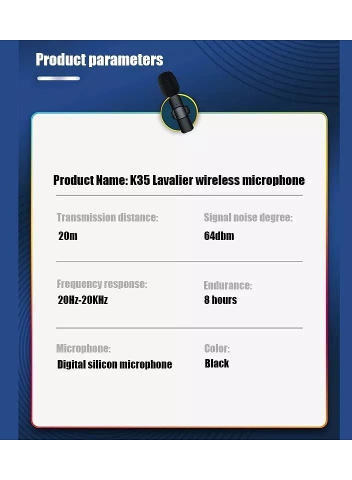 ميكروفون لاسلكي K35 جهاز استقبال ملىAUX 3.5