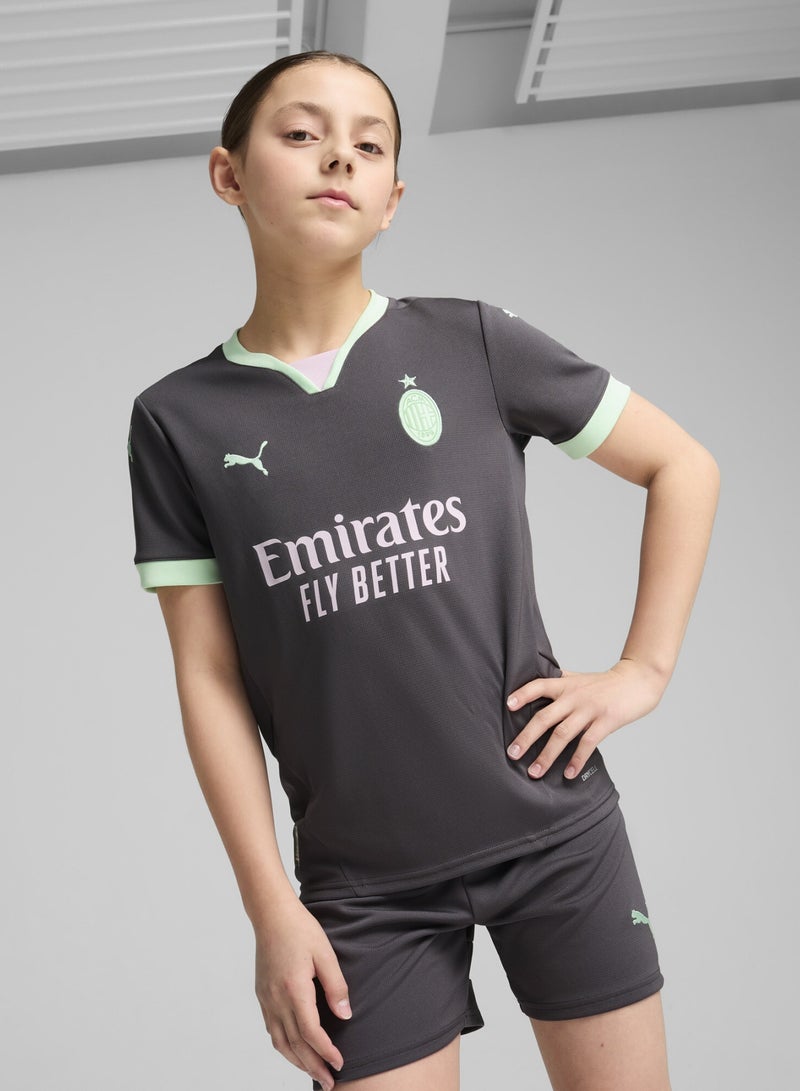 PUMA AC Milan 24/25 Kids Unisex Grey Third Jersey - Image 1