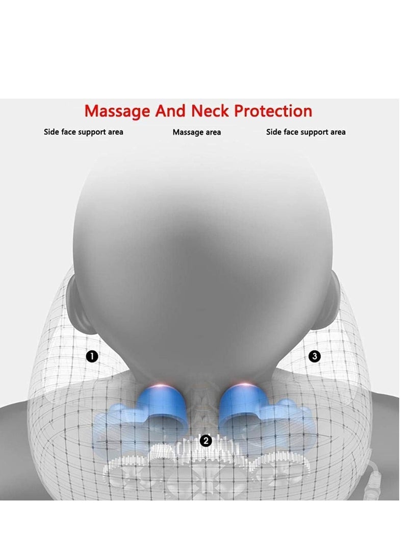 Rechargeable U Shaped Cervical Massage Pillow Neck Massager Vibration Pillow Multifunctional Shoulder and Electric for Relax Muscles Fatigue - Image 4