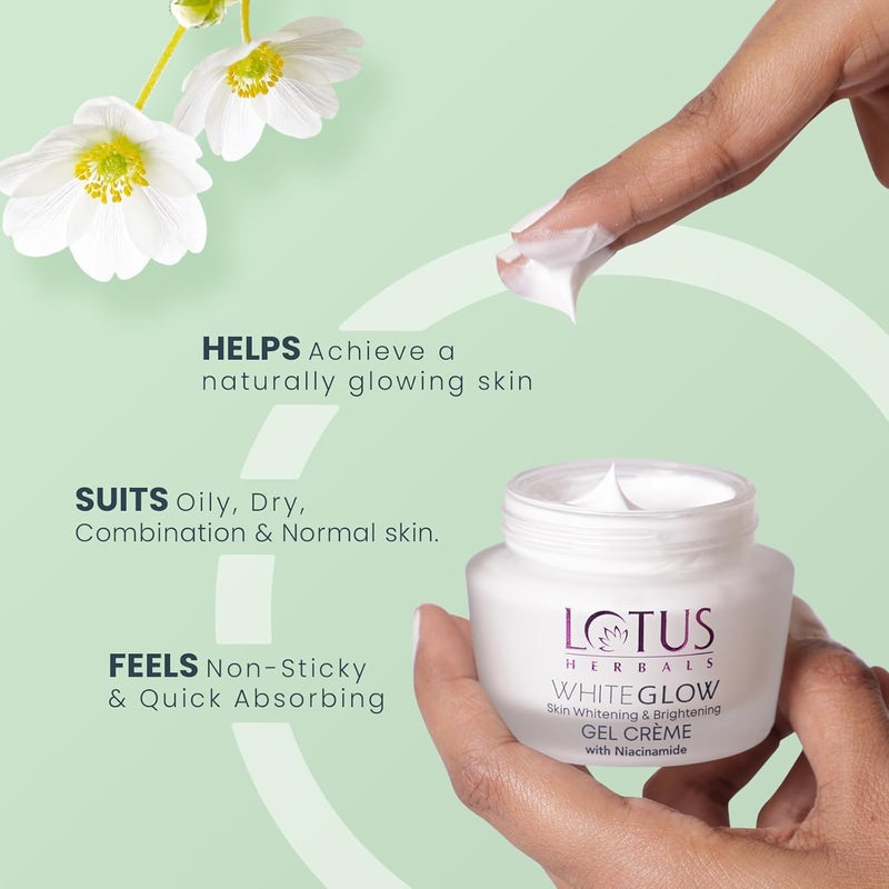 Lotus Herbals Whiteglow Skin Whitening & Brightening Gel Crème SPF-25 - Image 4