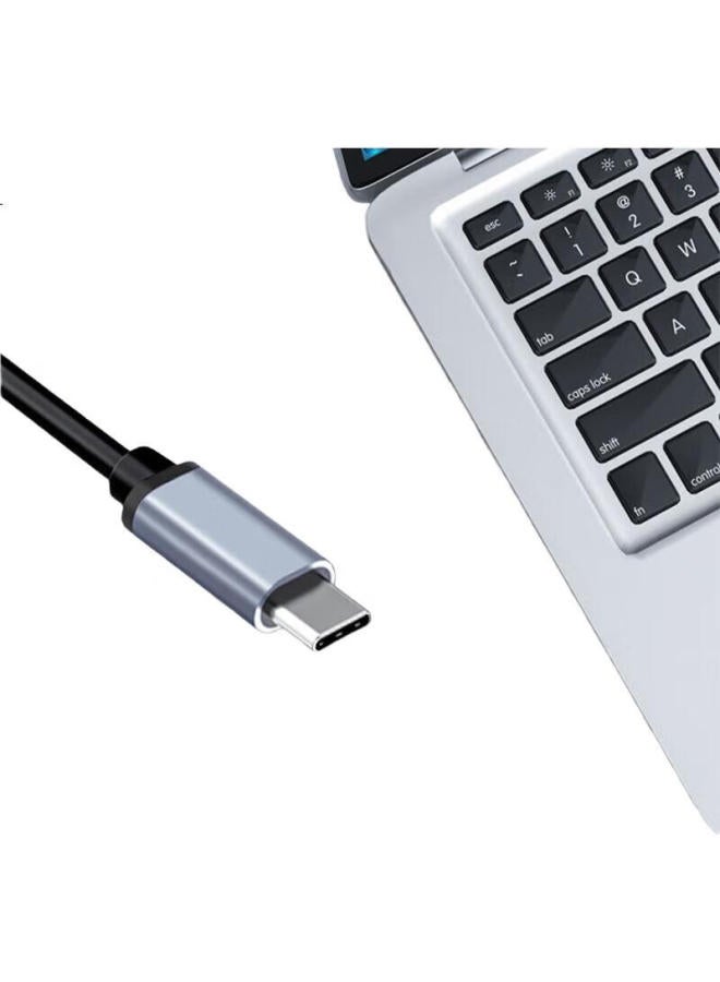 aigo Type-C Expansion Dock, Usb3.0 Hub, Rj45 Gigabit Ethernet Port Adapter, Hdmi/Vga Adapter, Pd100W Fast Charging, Usb Expansion Dock, T07-R (Metal) - Image 2