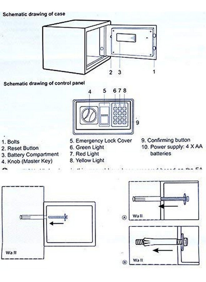 SToK (ST-ES1723-W) Small Electronic Safe - Secure Locker for Home and Office | Size: 23x17x17 cm | Keep Your Valuables Safe! - White (1 Year Offsite Warranty) - Image 3