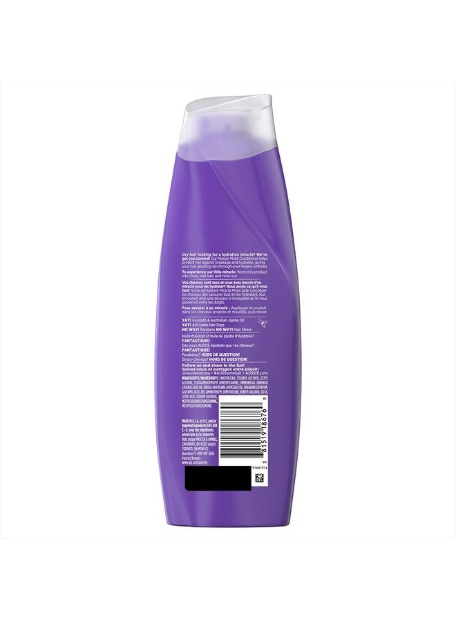 Aussie , ParabenFree Miracle Moist Conditioner w Avocado Jojoba Oil For Dry Hair, Citrus, 12.1 Fl Oz - Image 2