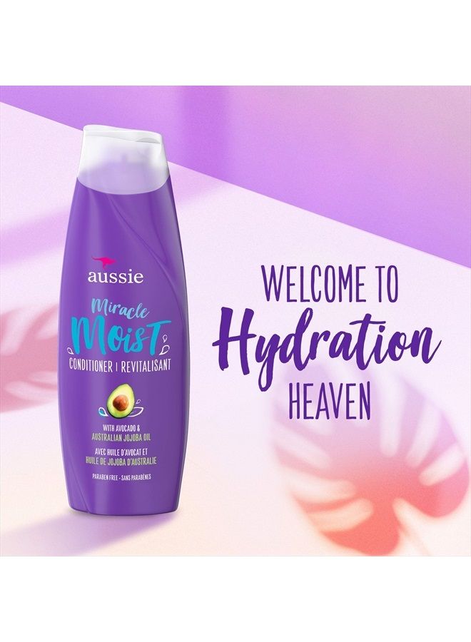 Aussie , ParabenFree Miracle Moist Conditioner w Avocado Jojoba Oil For Dry Hair, Citrus, 12.1 Fl Oz - Image 3