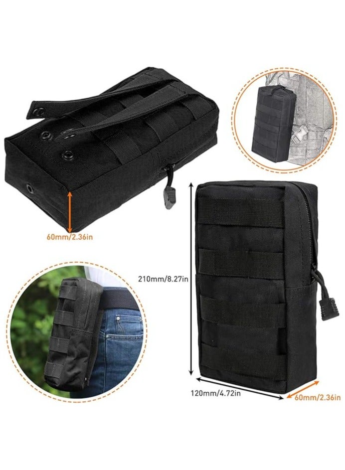 Green Tiger Molle Accessories Kit of 28 Attachments, Elastic Strings Strap, D-Ring Locking Gear Clip, for 30mm Webbing Strap Tactical Backpack Web Dominator (Black) - Image 5
