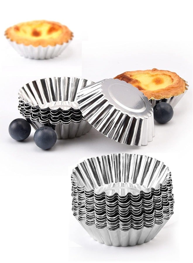 Morlife 50 Pcs Food Grade Aluminum Egg Tart Mold - Image 1