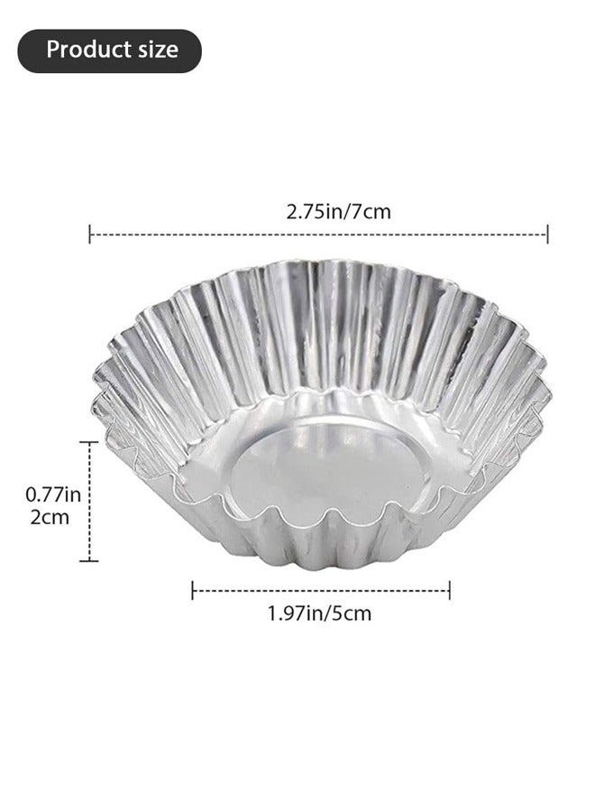 Morlife 50 Pcs Food Grade Aluminum Egg Tart Mold - Image 3