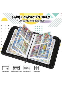 Filly Filly Card Holder Binder Carrying Case suitable for Pokemon Cards Portable Trading Cards Holder Collector Album holder holds 400 Cards with 50 Removable Sheets and 4 Pockets  - Image 4
