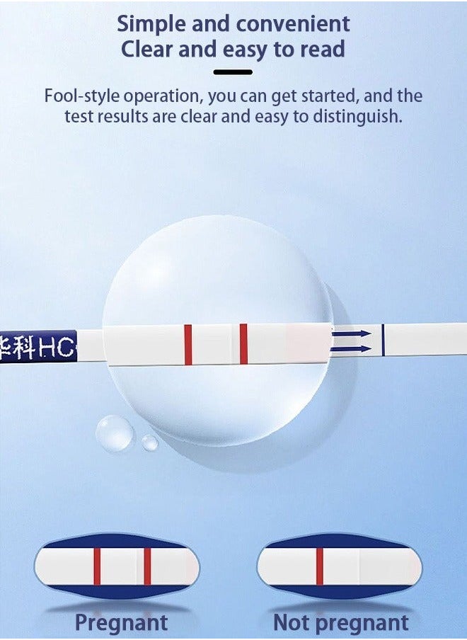OLO Pregnancy Test Strips with Cups, 10 Pcs Individually Wrapped Pregnancy Strips, Early Home Detection Pregnancy Test Kit, Accurate Clear Detection  - Image 2