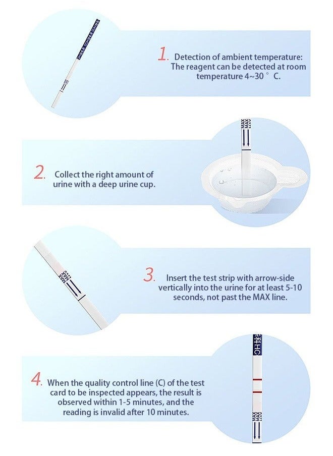 OLO Pregnancy Test Strips with Cups, 10 Pcs Individually Wrapped Pregnancy Strips, Early Home Detection Pregnancy Test Kit, Accurate Clear Detection  - Image 4
