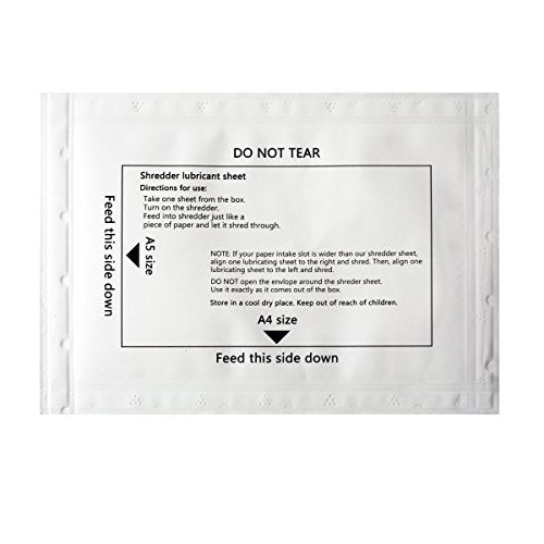 Ansoon 24 Pack Paper Shredder Lubricant Sheets, Paper Shredder Sharpening & Lubricating Sheets - Image 2
