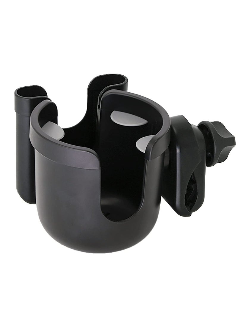 Daytoyz Universal Cup Holder, Stroller Cup Holder with Phone Holder, Stroller Accessories , Bike Water Bottle Holder for Boat, Treadmill, Wheelchair, Scooter, Trolleys - Image 1