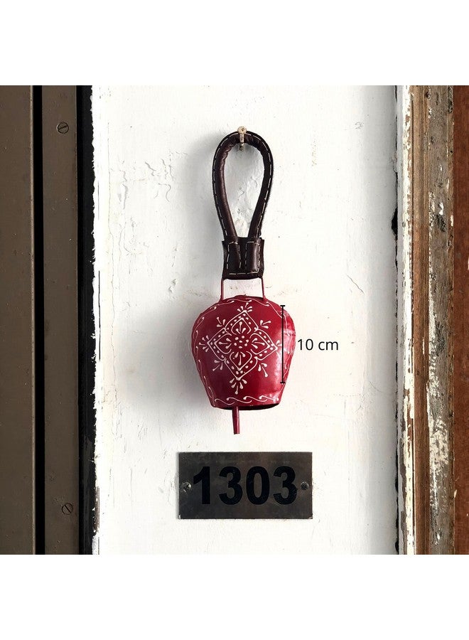 JASMEY HOMES | Medium Sized | 'Positive Vibes' Bell for Home Decor (Red) - Image 3