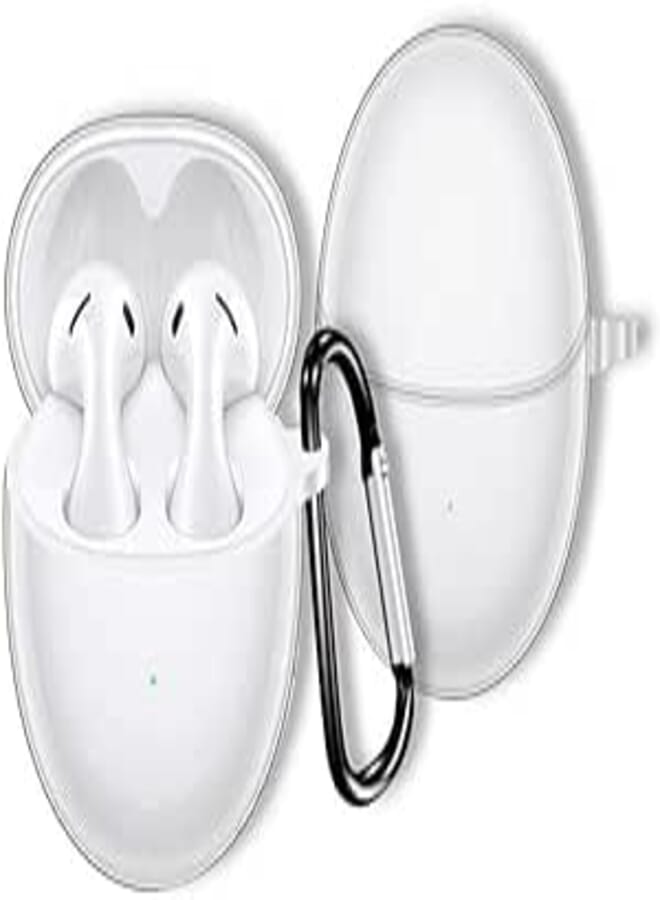 Beauenty Clear Soft Silicone Cover Crystal TPU Case For Huawei FreeBuds 5 （2023）With Hook