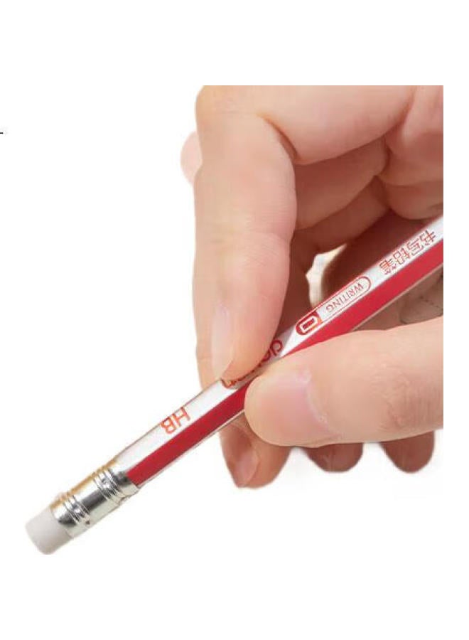 Deli 50 Hb Pencils, Classic Colorful Pull-Out Hexagonal Pencils With Eraser Tip, Student Writing Sketching Drawing Pencils, 33433-Hb [Christmas Gift] - Image 3