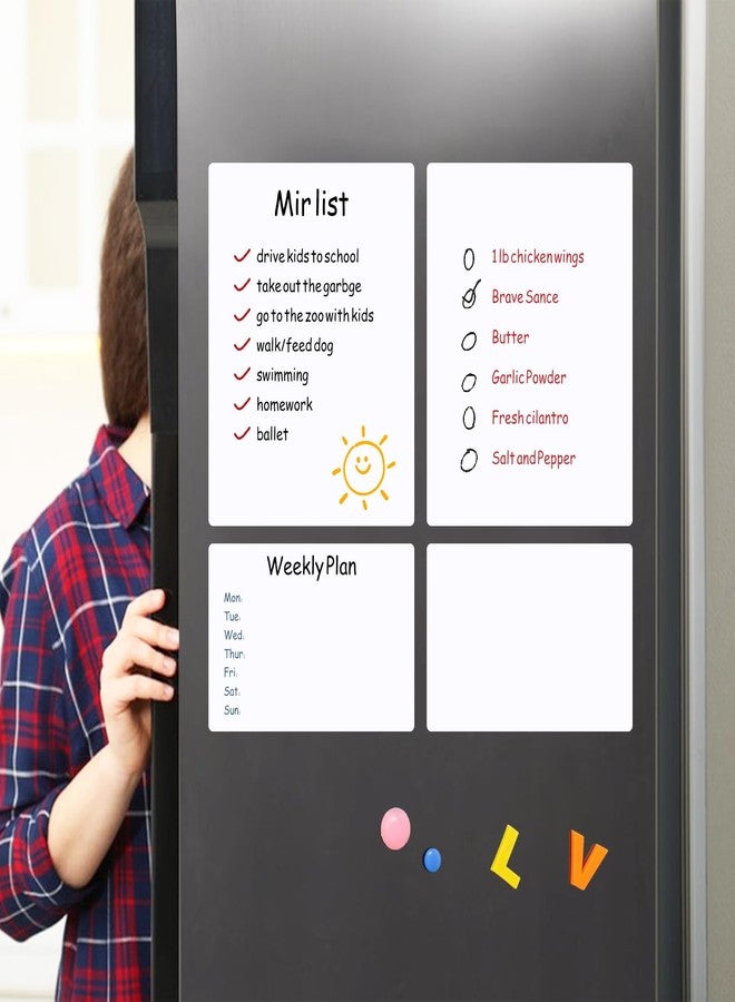 SVNOOC Multi-Use White Board Dry Erase Board Stickers for Wall Refrigerator Door Home Office Classroom, Reusable Lapboards, 8.5x11 inches, 3 Pack - Image 2
