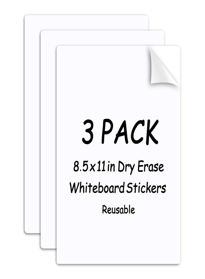 SVNOOC Multi-Use White Board Dry Erase Board Stickers for Wall Refrigerator Door Home Office Classroom, Reusable Lapboards, 8.5x11 inches, 3 Pack - Image 1