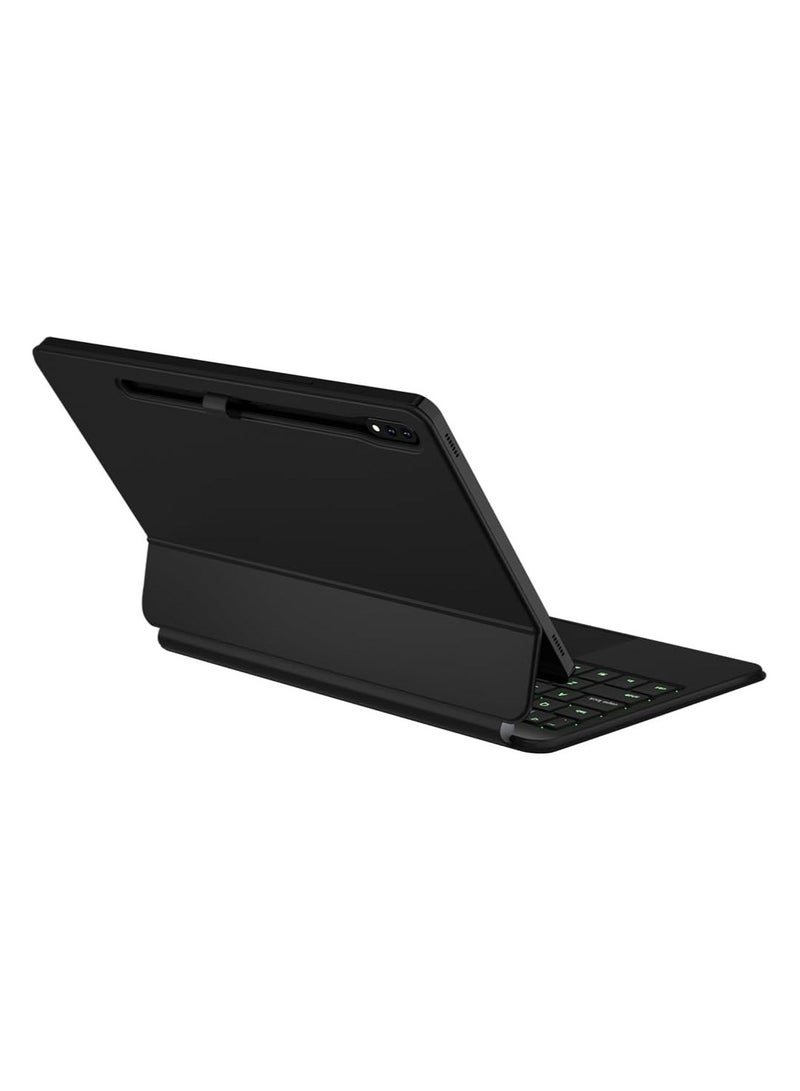 عام حافظة لوحة مفاتيح ماجيك سمارت بلوتوث متوافقة مع سامسونج جالاكسي تاب اس 9 في 11 بوصة 2023 مع لوحة تعقب آر جي بي لوحة مفاتيح بإضاءة خلفية - Image 3