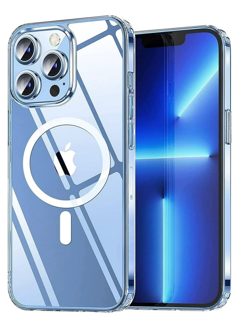 Mismo Magsafe Case for iPhone 13 Pro Max, Non-Yellowing Shockproof Phone Bumper Cover, Anti-Scratch Clear Back (Clear) - Image 1