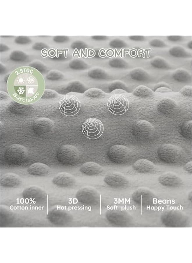 MIXDE Fleece Baby Sleep Sack 18-24 Months with Plush Dots, Winter Baby Wearable Blanket for Infant Toddler Sleeping Sack 2-Way Zipper Warm Sleepsack, Grey  - Image 5