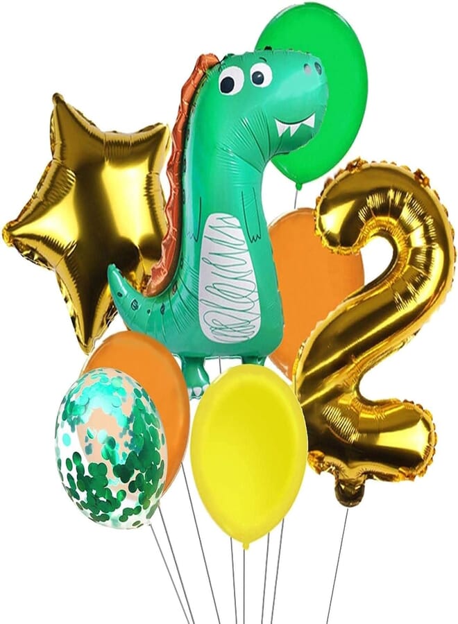 Secret Dinosaur Party Decorations 8pcs Dinosaur Helium Balloons