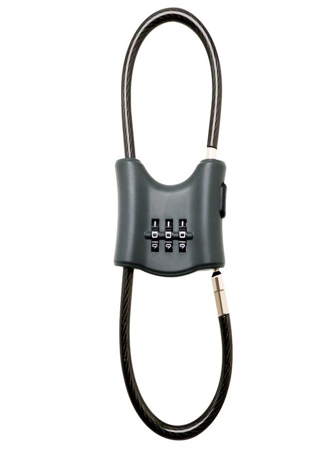 Bosvision 3-Digit Combination Lock with Braided Steel Cable – Secure Helmet, Backpack, Ski Gear, Luggage, Stroller – Dual Loop, Travel-Friendly Padlock - Image 1