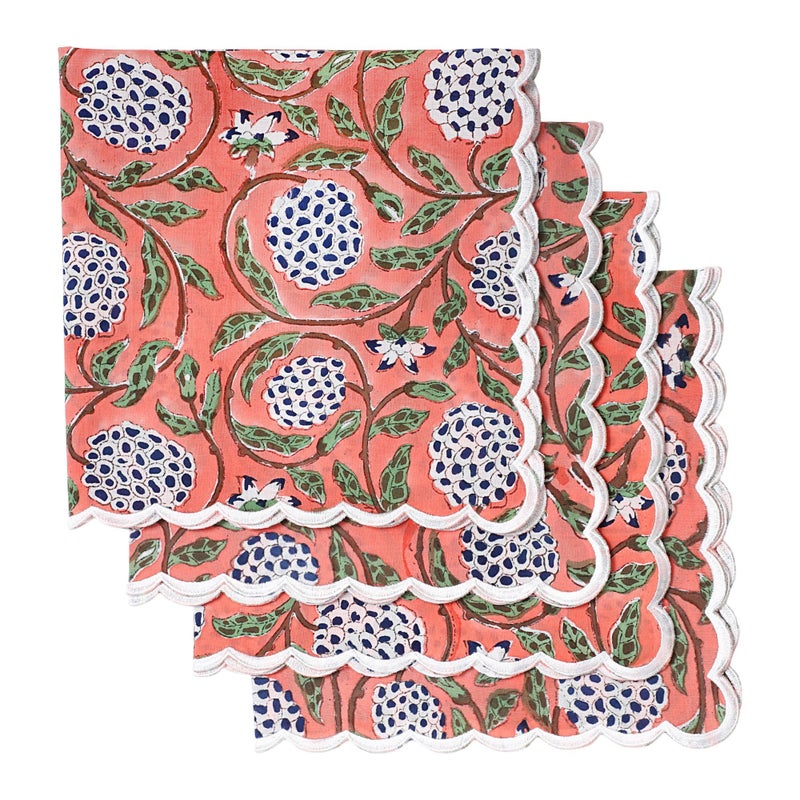 Ridhi Cloth Napkins 100 Pure Cotton Farmhouse Wedding Dinner Napkins for Halloween Thanksgiving Holiday Daily Wedding uses Napkins 69x9 Cocktail Napkin Dark Salmon Pink