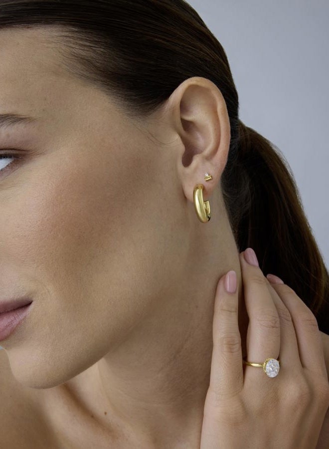 PAVOI 14K Gold Plated Sterling Silver Posts Colored Birthstone Flatback Stud Earrings for Women - Gemstone Cubic Zirconia Screwback Earrings - Dainty Helix Cartilage Piercing Jewelry, 4.1mm x 3.7mm - Image 4