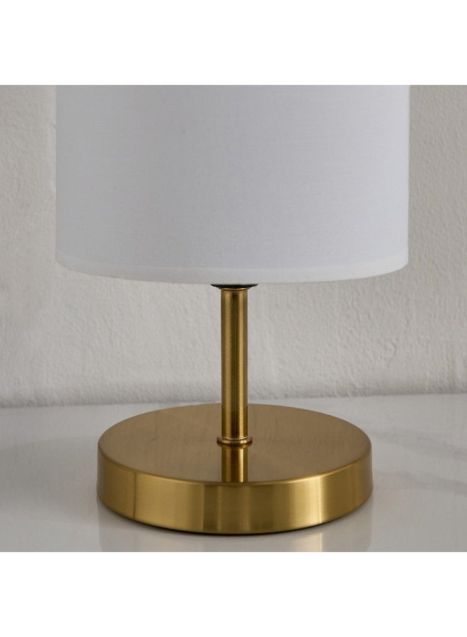 Home Box مصباح طاولة معدني غلين مع ظل من الكتان - 15x15x30 سم - Image 3