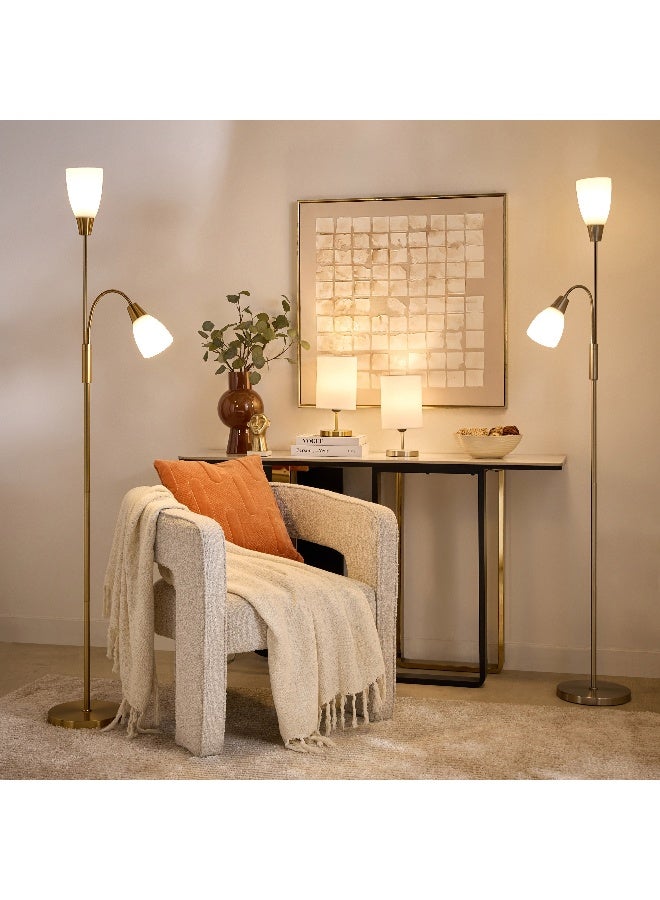 Home Box مصباح طاولة معدني غلين مع ظل من الكتان - 15x15x30 سم - Image 5