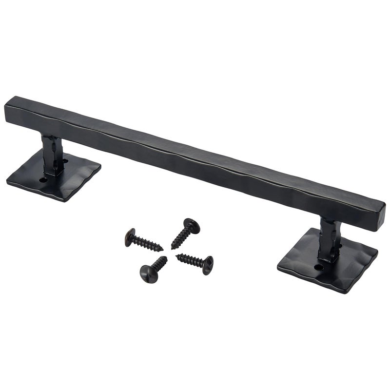Eumtenr Rustic Barn Door Handles for Sliding Door 12 Heavy Duty Large Design Pull for DIY Sliding Barn Door Gate Shed Garage Square Solid Metal Material Matte Black - Image 2