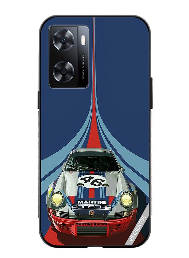 VR CREATIVE Protective Case Cover For OnePlus Nord N20 SE Martini Porsche 46 Racing Car Design Multicolour - Image 1