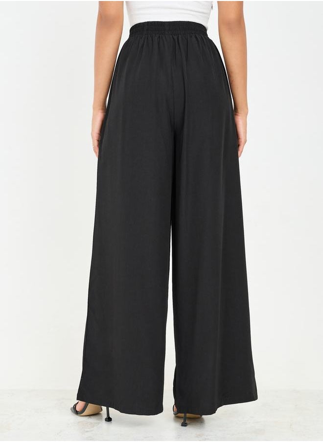 Styli Solid High Rise Wide Leg Pants  - Image 4