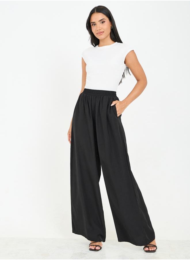 Styli Solid High Rise Wide Leg Pants  - Image 2