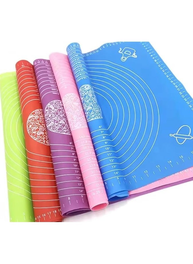 Large Silicone Dough Mat - With Sizes For Rolling Pizza And Pastry - 50 x 40 cm - Color Changing  - Image 1