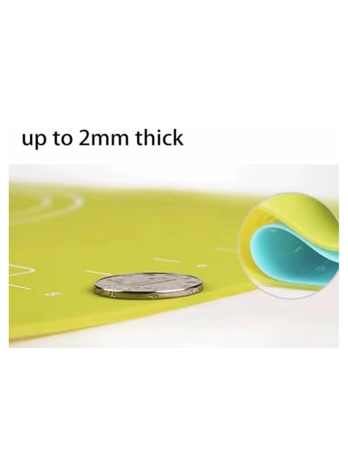 Large Silicone Dough Mat - With Sizes For Rolling Pizza And Pastry - 50 x 40 cm - Color Changing  - Image 5