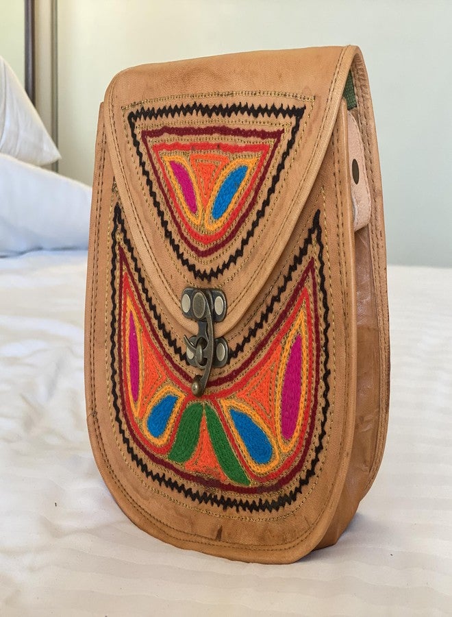 Craftonus India Hand Bags Medium Size For Women Stylish Hand embroidery | Leather Bag Inside Is Canvas Material 13 - Image 2