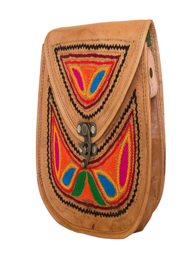 Craftonus India Hand Bags Medium Size For Women Stylish Hand embroidery | Leather Bag Inside Is Canvas Material 13 - Image 1