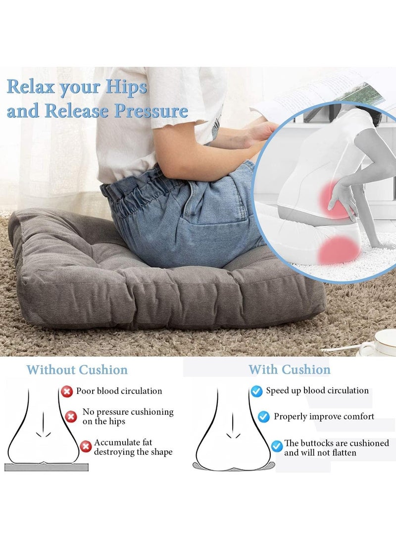 Brushed Chair Cushion, Cushion, Thickened Dining Chair Cushion, Office Computer Chair Cushion, Student Cushion, Tatami Cushion, Dining Chair Cushion, Soft Square Chair Cushion With Straps - Image 3