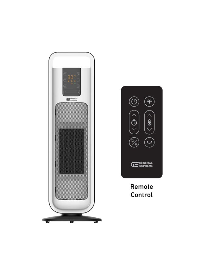 جنرال سوبريم دفاية هوائية, 2000/1300 واط – تحكم باللمس، مؤقت، فلتر مقاوم للغبار . GSH5260WB - Image 1