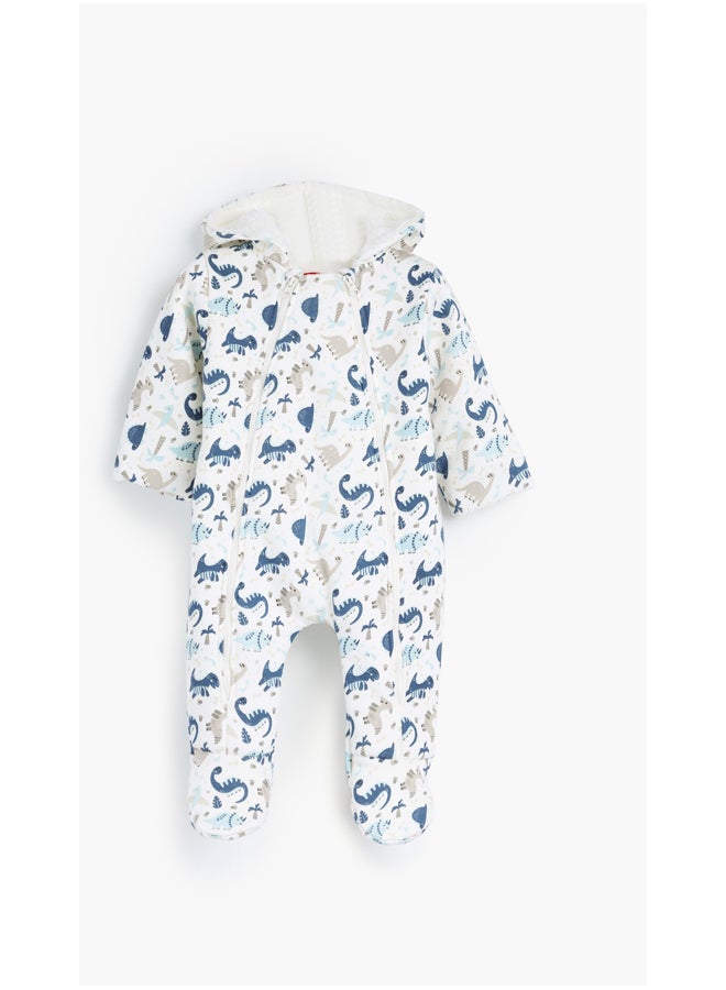 Junior Baby Boys Hooded Romper - Image 1