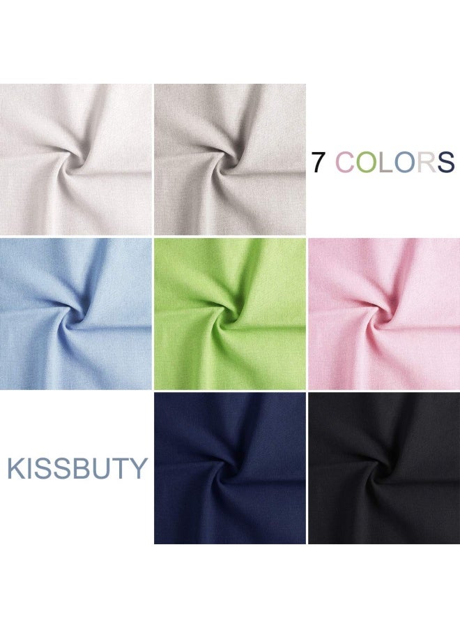 Kissbuty Linen Needlework Fabric 7 Colours Linen Fabric Cloth For Garment Craft Flower Pot Decoration Embroidery Cross Stitch Cloth 50Cm By 50Cm 7 Colours - Image 4
