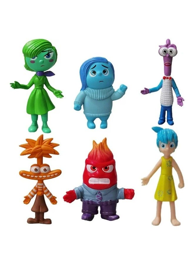 عام مجموعة العمل داخل العقل مع مجسمات الشخصيات مثل Anger, Joy, Disgust, Sadness, Fear, Anxiety القابلة للتجميع، مناسبة كهدية عيد ميلاد لكل من الأطفال والبالغين - Image 1