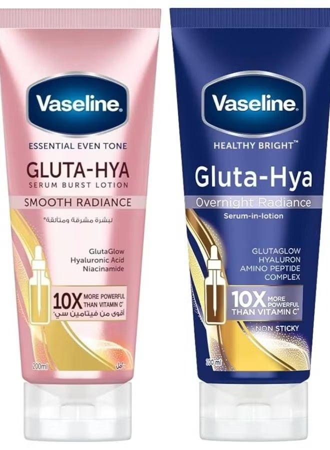 Gluta Haya Dewy Radiance Lotion Serum, 200ml + Gluta Haya Overnight Radiance, 200ml
