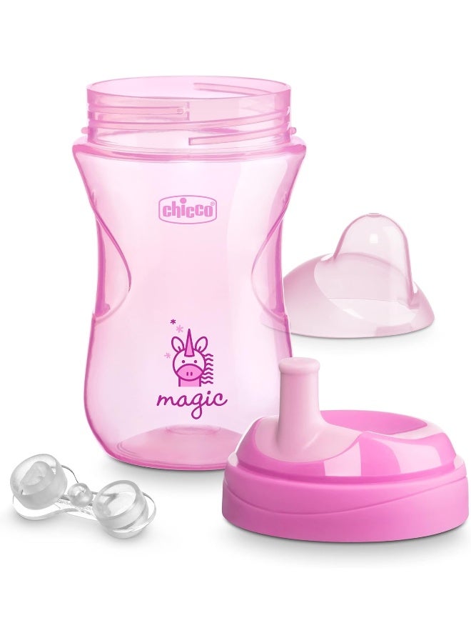 Chicco Sport Spout Trainer 9oz. (2pk) Spill-Free Baby Sippy Cup in Pale Pink/Lavender 9m+ - Image 5