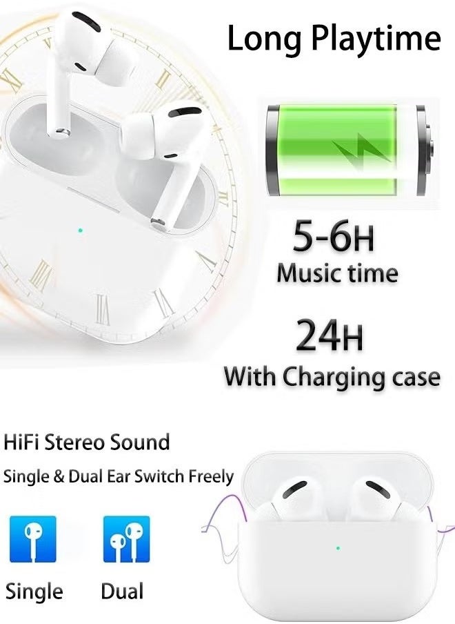 Golau - Wireless Earbuds With MagSafe Case,Bluetooth Headphones,Active Noise Cancellation,Hearing Aid Feature, Transparency, Personalized Spatial Audio,USB-C Charging - Image 1