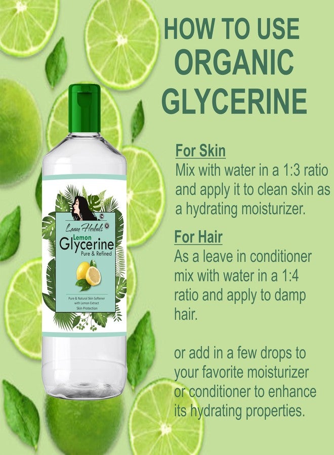 Laam Lemon Glycerine Pure & Refined | Enriched with Vitamin C | Used for Chaffing, Moisturizing, Uneven Skin Tone, Dryness, Dark Spot, Wrinkles, Aging | Natural, Soft & Glowing Skin- 125g - Image 3